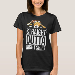 Beagle Cute Napping Night Shift T-Shirt