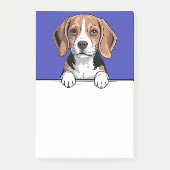 Beagle Cute Peeking Dog Lover Gifts Stationery Post-it Notes (Front)