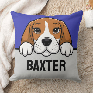 Beagle Cute Personalized Puppy Dog Lover Throw Pillow