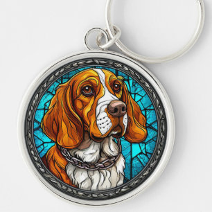 Beagle Cute Portrait For Dog Lovers Gift Keychain