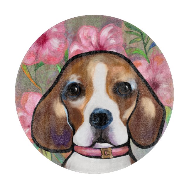 Beagle         cutting board (Front)