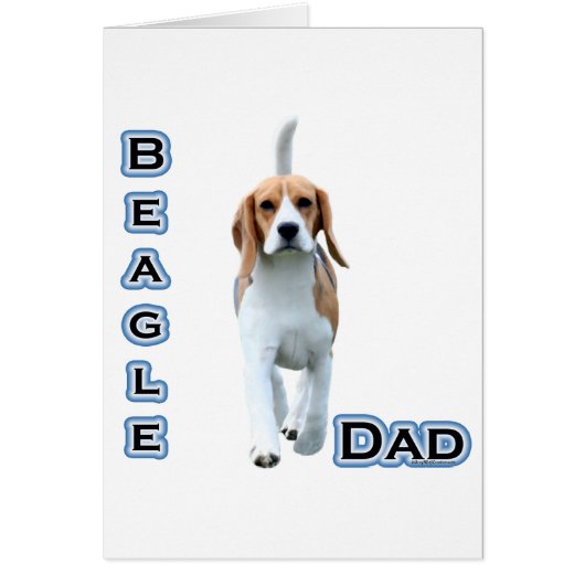 Beagle Dad 4 Cards (Front)