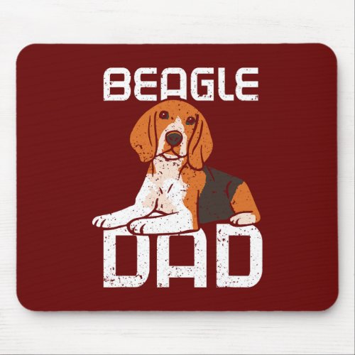 Beagle Dad  Beagle Dog Lovers Beagle Daddy Mouse Mouse Pad