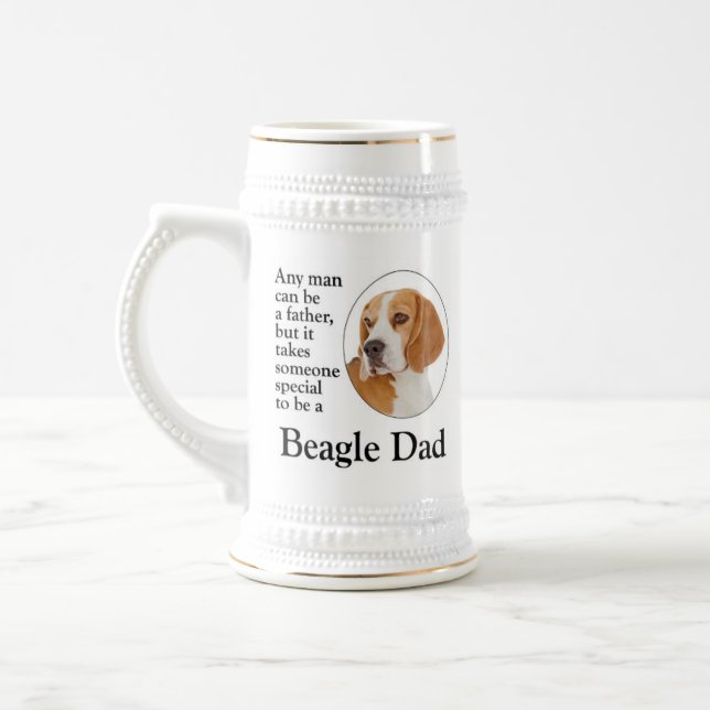 Beagle Dad Beer Stein (Left)