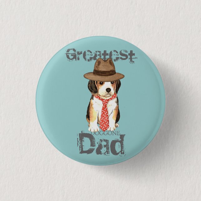 Beagle Dad Button (Front)