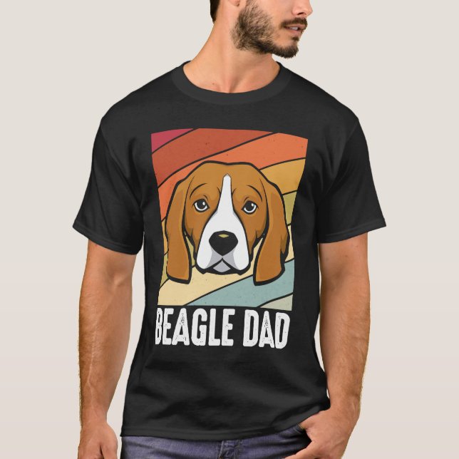 Beagle dad dog daddy daddy master walking T-Shirt (Front)