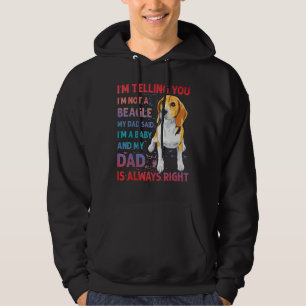 Beagle Dad dog funny saying Hoodie