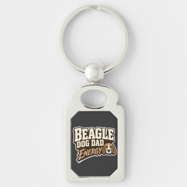  Beagle Dad Energy Keychain (Front)