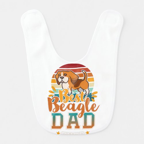 beagle dad english beagle dog daddy far dog lovers baby bib