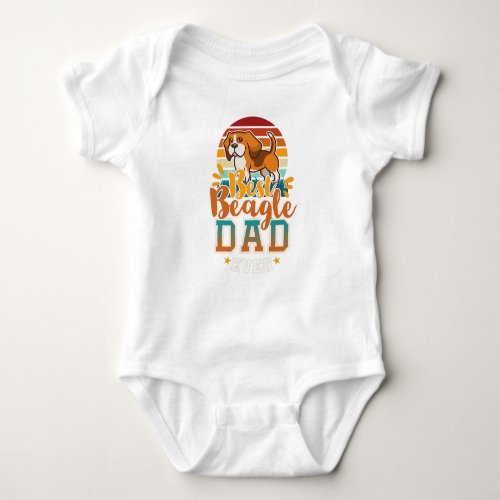 beagle dad english beagle dog daddy far dog lovers baby bodysuit