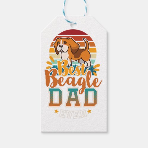 beagle dad english beagle dog daddy far dog lovers gift tags
