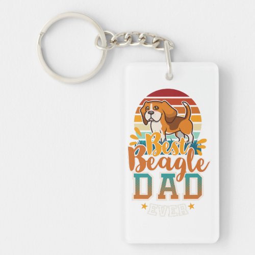 beagle dad english beagle dog daddy far dog lovers keychain