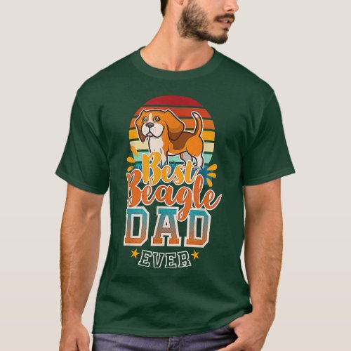 Beagle Dad English Beagle Dog Daddy Father Dog Lov T_Shirt