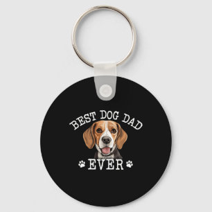 Beagle Dad Fathers Day Vintage Ever Dog Lover  Keychain