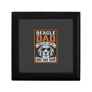 Beagle Dad Fueled by Coffee and Dog Hair Gift Box