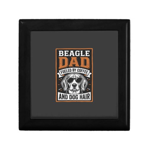 Beagle Dad Fueled by Coffee and Dog Hair Gift Box