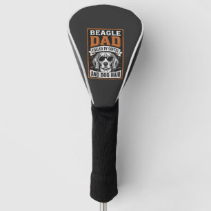 Beagle Dad Fueled by Coffee and Dog Hair Golf Head Cover
