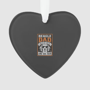 Beagle Dad Fueled by Coffee and Dog Hair Ornament