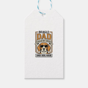 Beagle Dad Fueled by Coffee and Dog Hair Shirt_1 Gift Tags