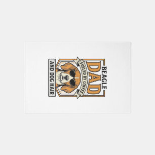 Beagle Dad Fueled by Coffee and Dog Hair Shirt_1 Rug
