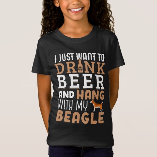 Beagle Dad Funny Fathers Day Dog Lover Gift Beer T_Shirt