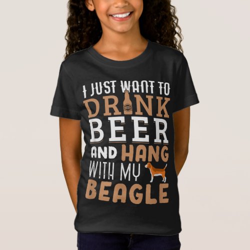 Beagle Dad Funny Fathers Day Dog Lover Gift Beer T_Shirt