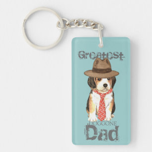 Beagle Dad Keychain