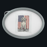 Beagle Dad Patriotic Vintage Dog Shirt Design_1 Belt Buckle<br><div class="desc">Beagle Dad Patriotic Vintage Dog Shirt Design_1</div>