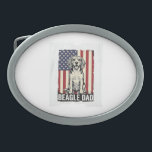 Beagle Dad Patriotic Vintage Dog Shirt Design_1 Belt Buckle<br><div class="desc">Beagle Dad Patriotic Vintage Dog Shirt Design_1</div>