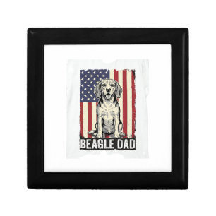 Beagle Dad Patriotic Vintage Dog Shirt Design_1 Gift Box