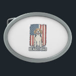 Beagle Dad Patriotic Vintage Engraving Dog Design_ Belt Buckle<br><div class="desc">Beagle Dad Patriotic Vintage Engraving Dog Design_1</div>