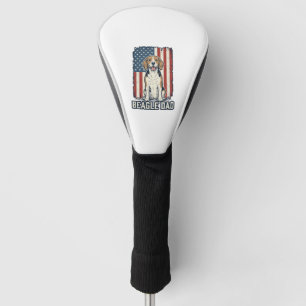 Beagle Dad Patriotic Vintage Engraving Dog Design_ Golf Head Cover