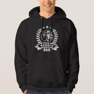 "Beagle Dad" with dog's head and wreath Hoodie