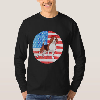 Beagle Dog American Flag Patriotic Beagle Owner Br T-Shirt