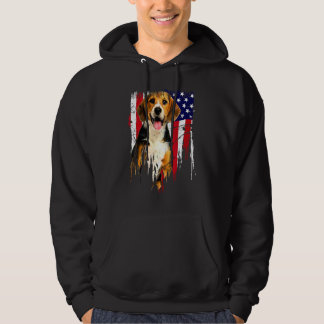 Beagle Dog American Flag Usa Beagles Hoodie