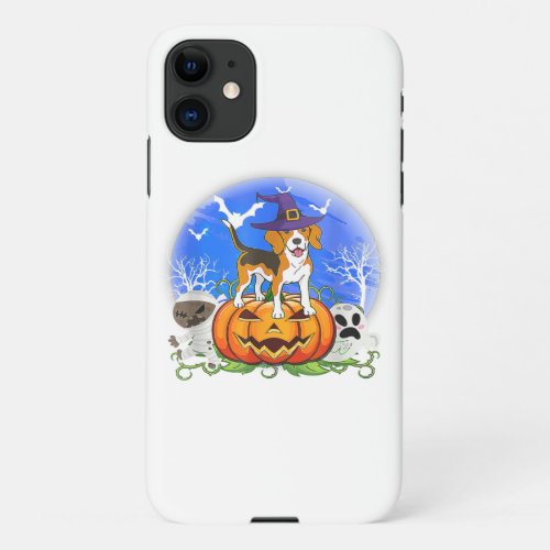 Beagle Dog And Moon Halloween Costume Lover iPhone 11 Case