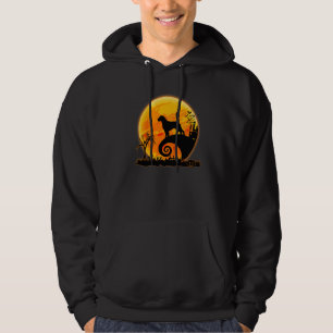 Beagle Dog And Moon  Scary Halloween Costume Hoodie