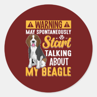 Beagle Dog Art Apparel/ Beagle Dog Lovers Classic Classic Round Sticker