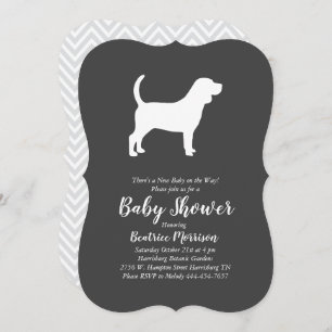 Beagle Dog Baby Shower Gender Neutral Invitation