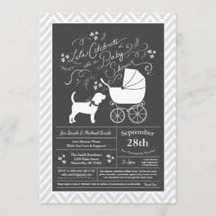 Beagle Dog Baby Shower Gender Neutral Invitation