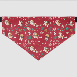 Beagle Dog Bandana Christmas Cute Kawaii Holiday Pet Bandana Collar