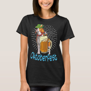 Beagle Dog Bavarian Lederhosen Drinking Beer Octob T-Shirt