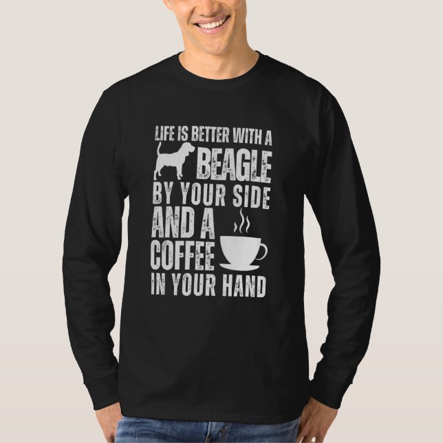Beagle Dog Beagles Coffee Beagle Mom T-Shirt (Front)