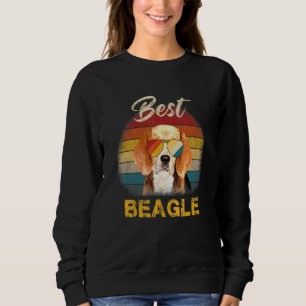 Beagle Dog Best Dad Ever Father Day Retro Sweatshirt