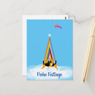 Beagle dog blChristmas Postcard