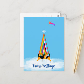 Beagle dog blChristmas Postcard