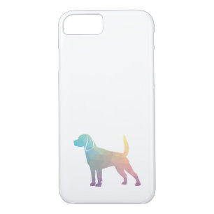 Beagle Dog Breed Geo Silhouette Pastel iPhone 8/7 Case