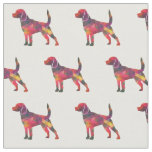Beagle Dog Breed Geometric Pattern Silhouette Mul Fabric