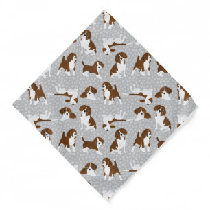 Beagle dog breed - grey bandana