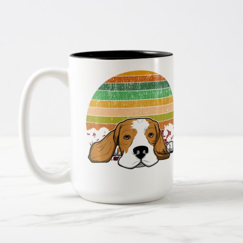 Beagle Dog Breed Premium Dog Lovers Two_Tone Coffee Mug